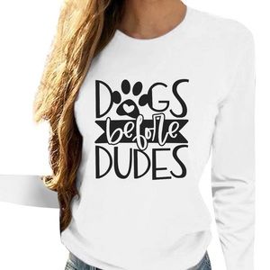 BRAND NEW Women's Printed Casual Loose Round Neck Long Sleeve T-shirt Size XL